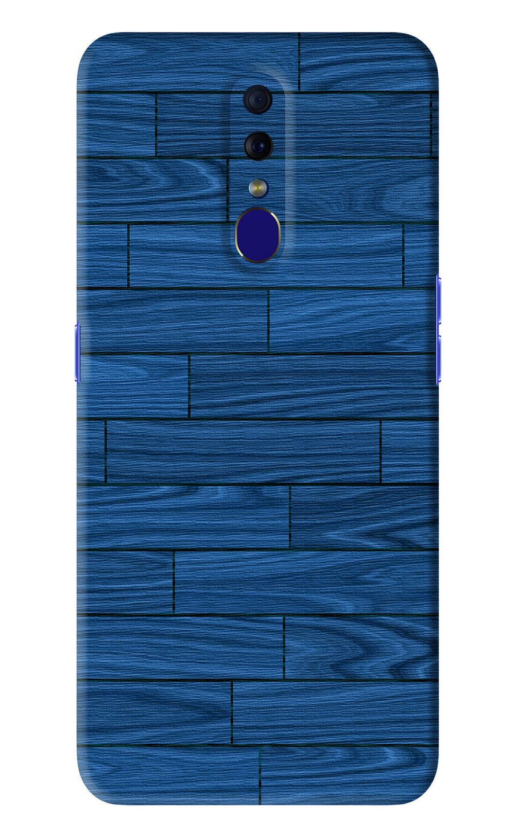 Blue Wooden Texture Oppo F11 Back Skin Wrap