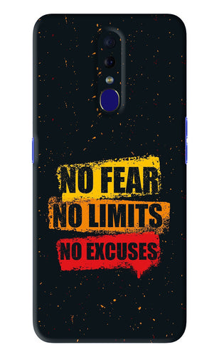 No Fear No Limits No Excuses Oppo F11 Back Skin Wrap