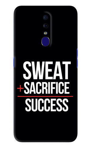 Sweat Sacrifice Success Oppo F11 Back Skin Wrap