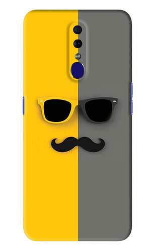 Sunglasses with Mustache Oppo F11 Back Skin Wrap