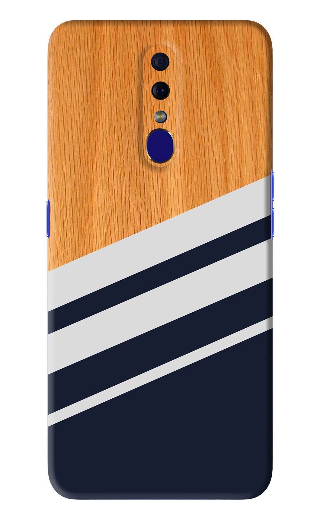Black And White Wooden Oppo F11 Back Skin Wrap