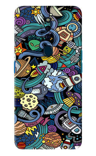 Space Abstract Oppo F11 Pro Back Skin Wrap