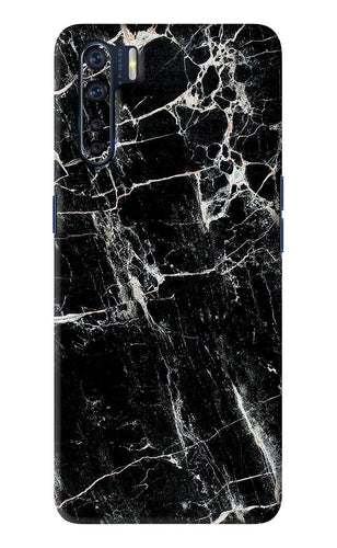 Black Marble Texture 1 Oppo F15 Back Skin Wrap