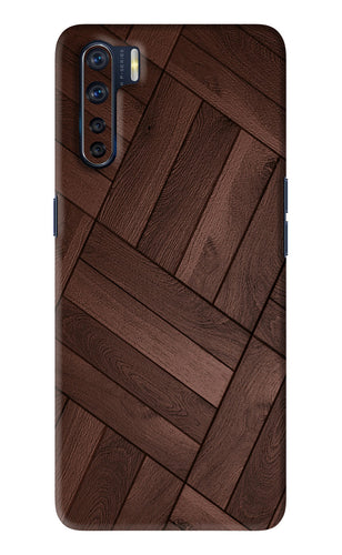 Wooden Texture Design Oppo F15 Back Skin Wrap