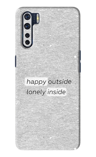 Happy Outside Lonely Inside Oppo F15 Back Skin Wrap