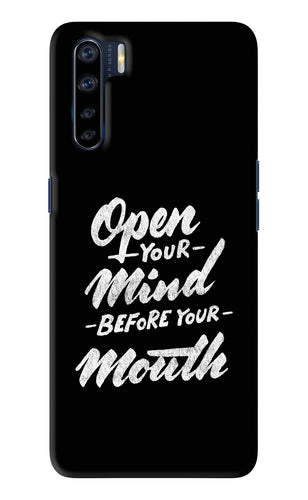 Open Your Mind Before Your Mouth Oppo F15 Back Skin Wrap