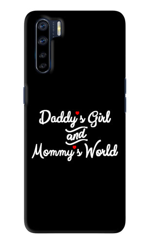 Daddy's Girl and Mommy's World Oppo F15 Back Skin Wrap