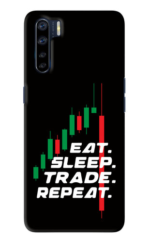 Eat Sleep Trade Repeat Oppo F15 Back Skin Wrap