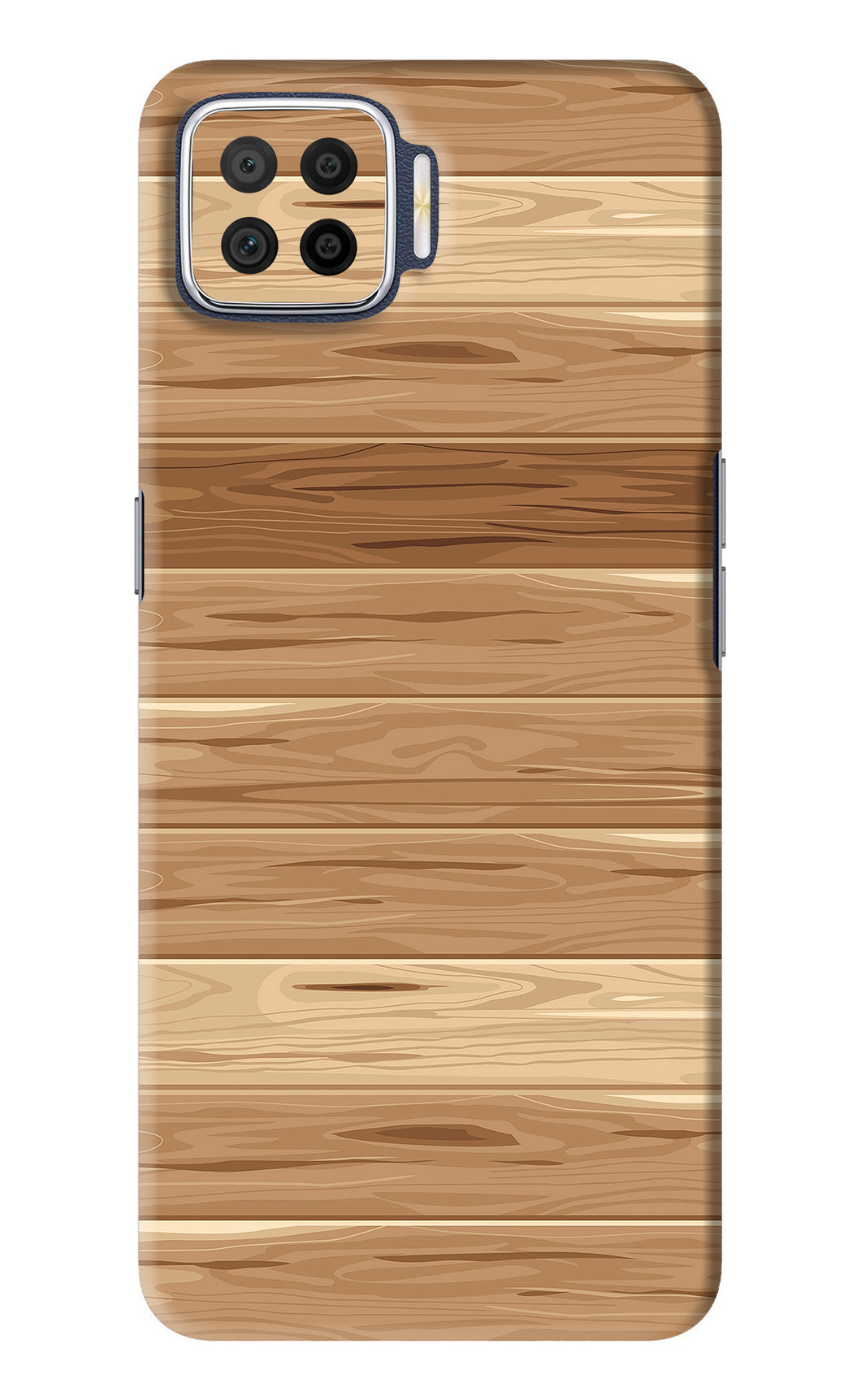 Wooden Vector Oppo F17 Back Skin Wrap