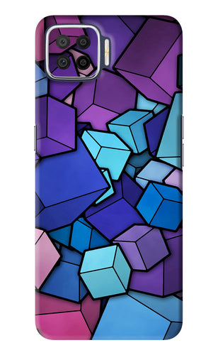 Cubic Abstract Oppo F17 Back Skin Wrap