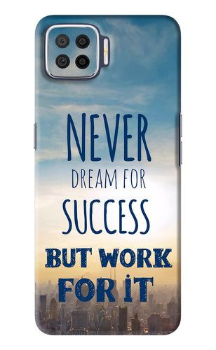 Never Dream For Success But Work For It Oppo F17 Back Skin Wrap