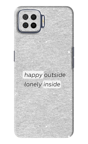 Happy Outside Lonely Inside Oppo F17 Back Skin Wrap