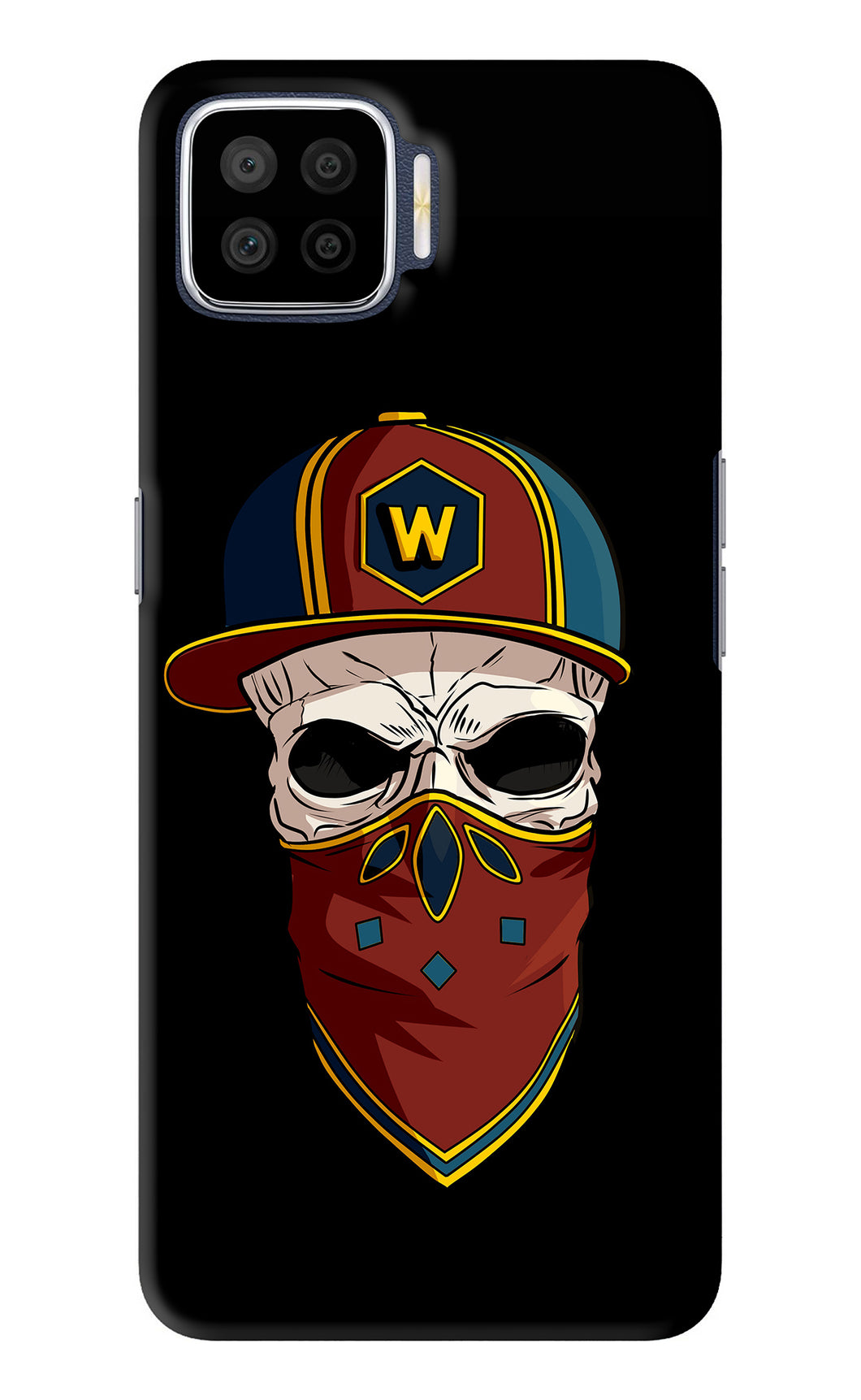 Skull Oppo F17 Back Skin Wrap