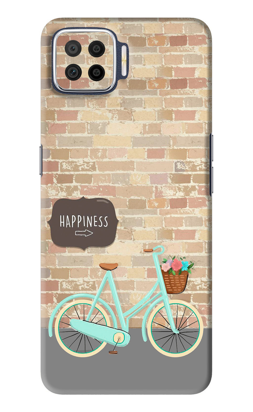 Happiness Artwork Oppo F17 Back Skin Wrap