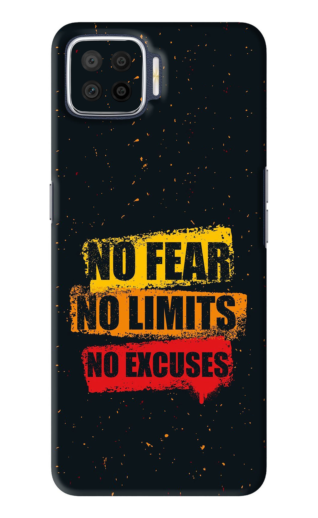 No Fear No Limits No Excuses Oppo F17 Back Skin Wrap