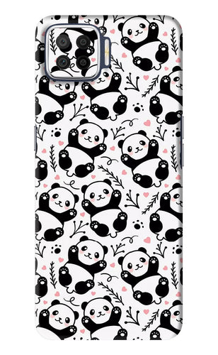 Cute Panda Oppo F17 Back Skin Wrap