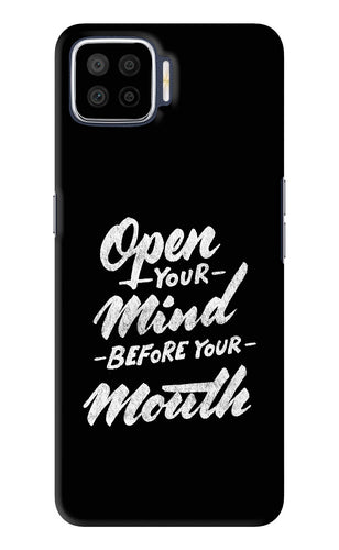 Open Your Mind Before Your Mouth Oppo F17 Back Skin Wrap