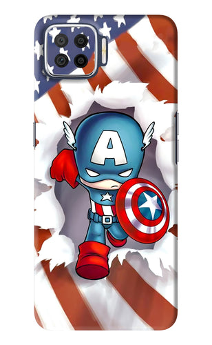 Captain America Oppo F17 Back Skin Wrap