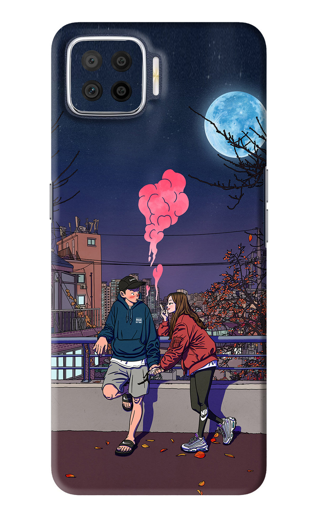 Chilling Couple Oppo F17 Back Skin Wrap