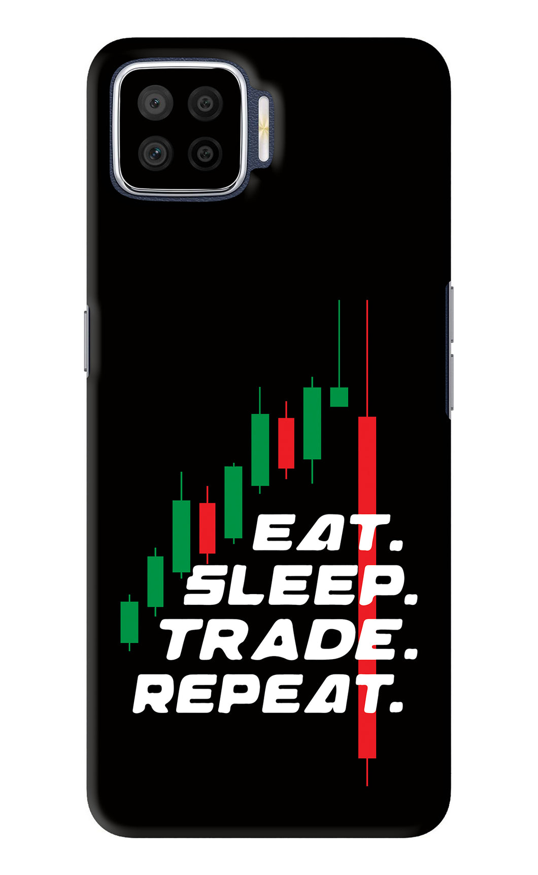 Eat Sleep Trade Repeat Oppo F17 Back Skin Wrap