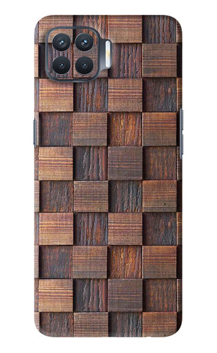 Wooden Cube Design Oppo F17 Pro Back Skin Wrap