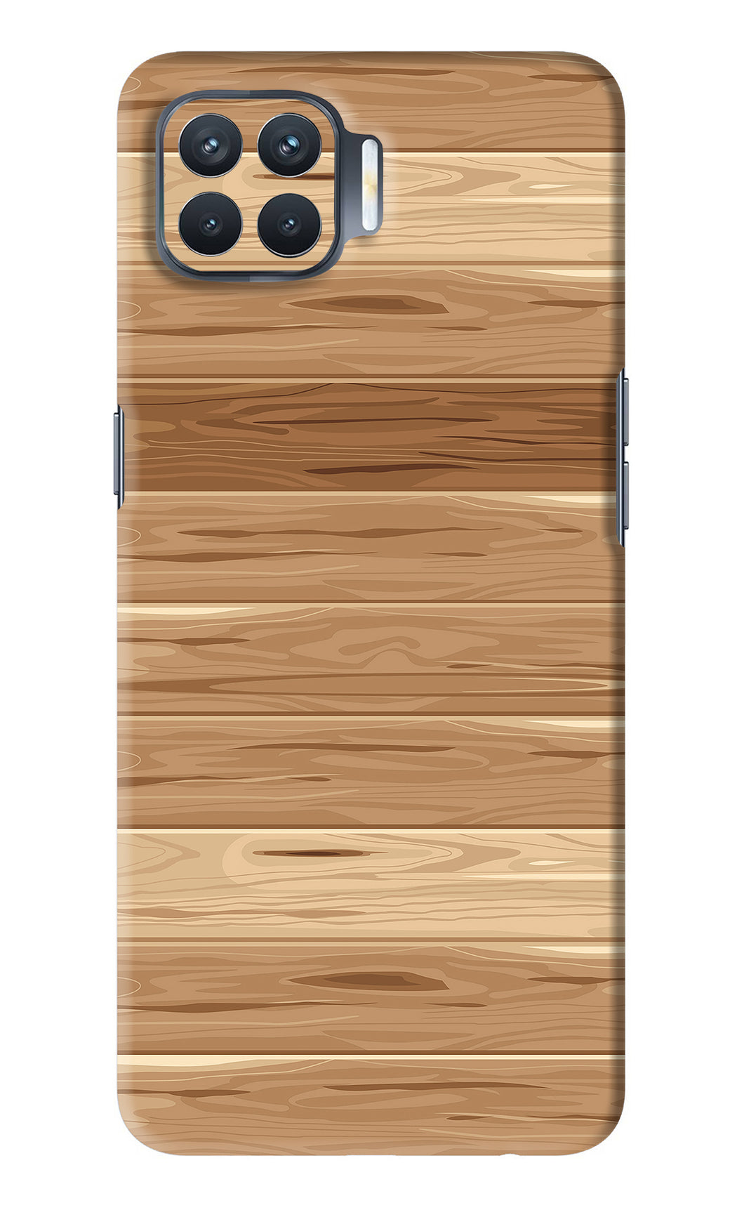 Wooden Vector Oppo F17 Pro Back Skin Wrap