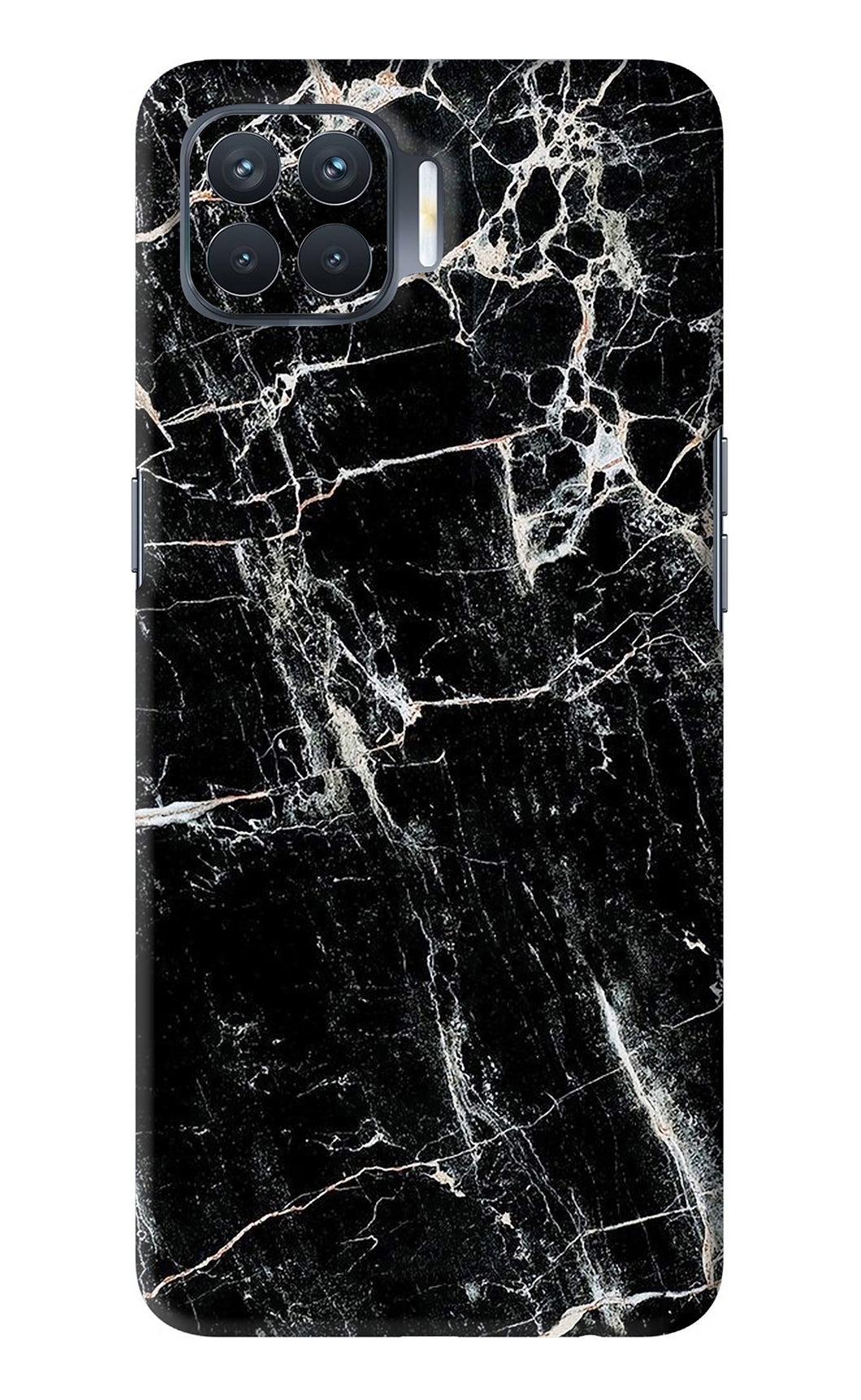 Black Marble Texture 1 Oppo F17 Pro Back Skin Wrap
