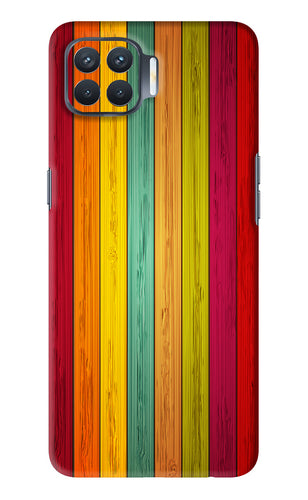 Multicolor Wooden Oppo F17 Pro Back Skin Wrap