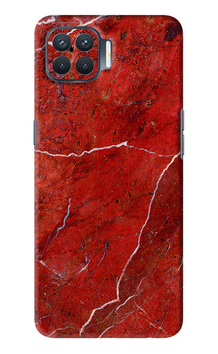 Red Marble Design Oppo F17 Pro Back Skin Wrap