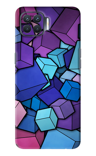 Cubic Abstract Oppo F17 Pro Back Skin Wrap