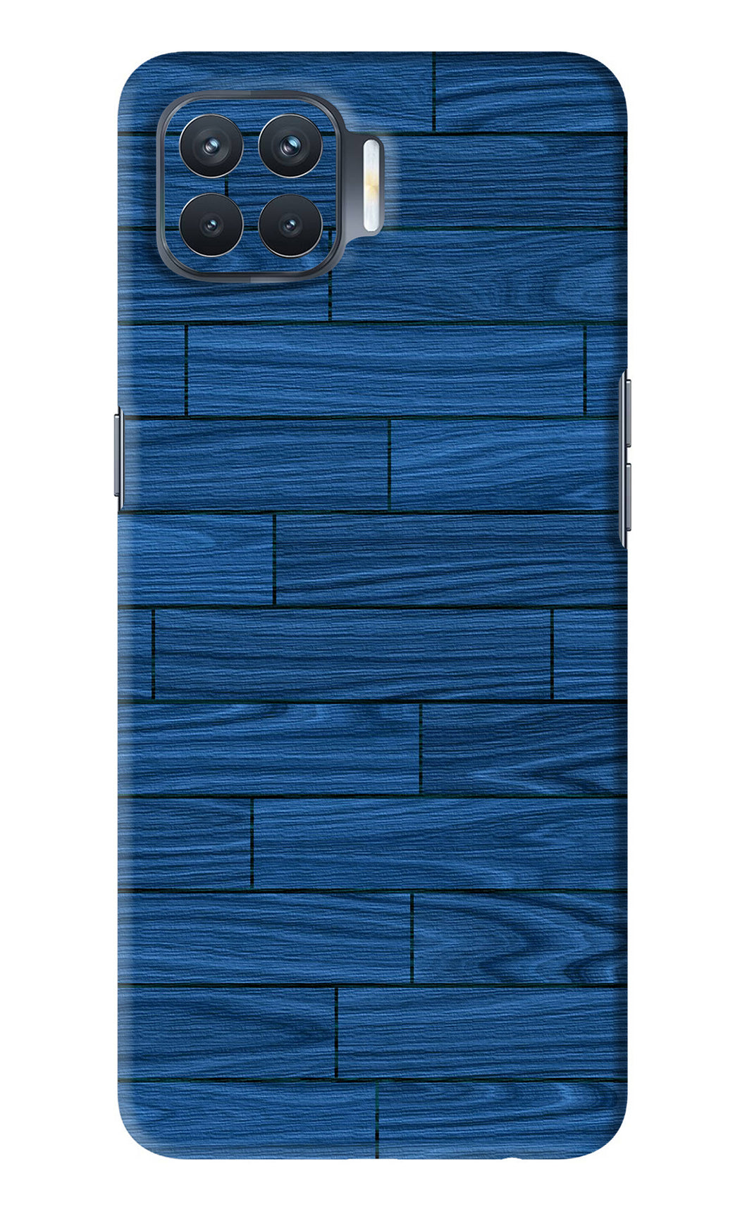Blue Wooden Texture Oppo F17 Pro Back Skin Wrap