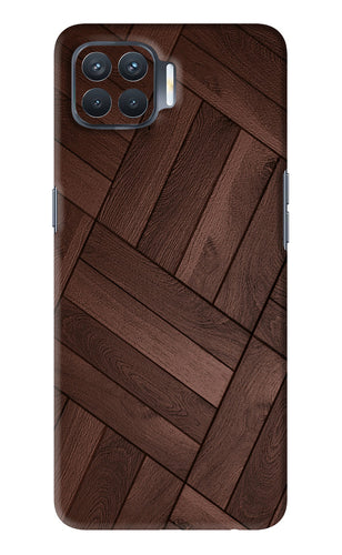 Wooden Texture Design Oppo F17 Pro Back Skin Wrap