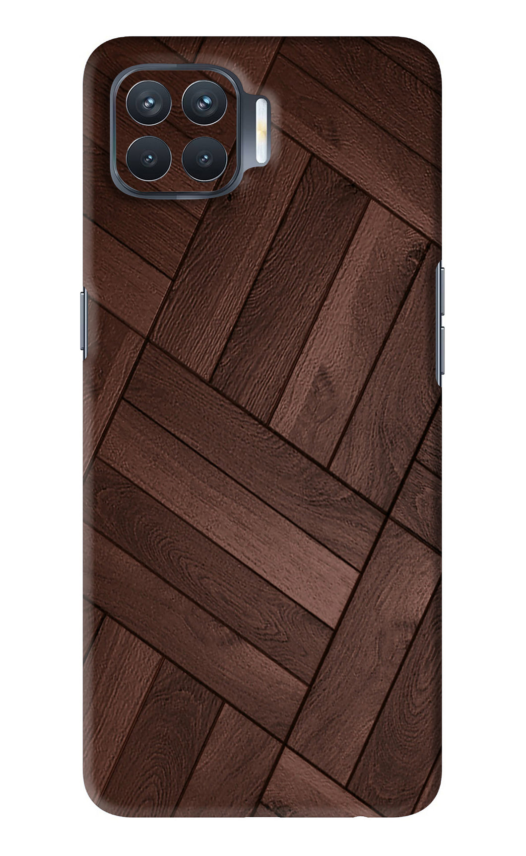 Wooden Texture Design Oppo F17 Pro Back Skin Wrap