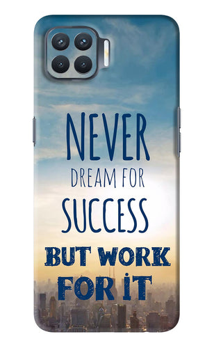 Never Dream For Success But Work For It Oppo F17 Pro Back Skin Wrap