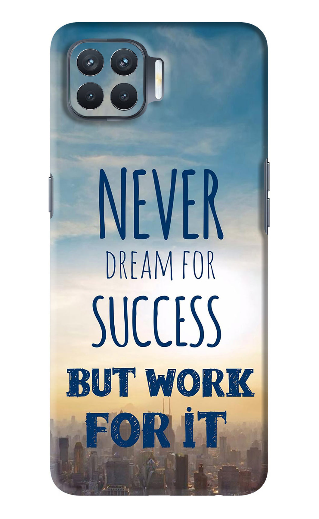 Never Dream For Success But Work For It Oppo F17 Pro Back Skin Wrap