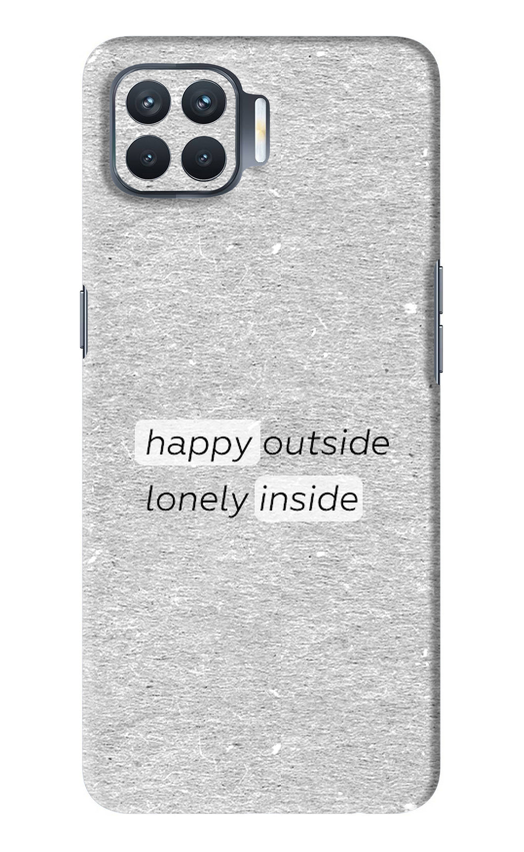 Happy Outside Lonely Inside Oppo F17 Pro Back Skin Wrap