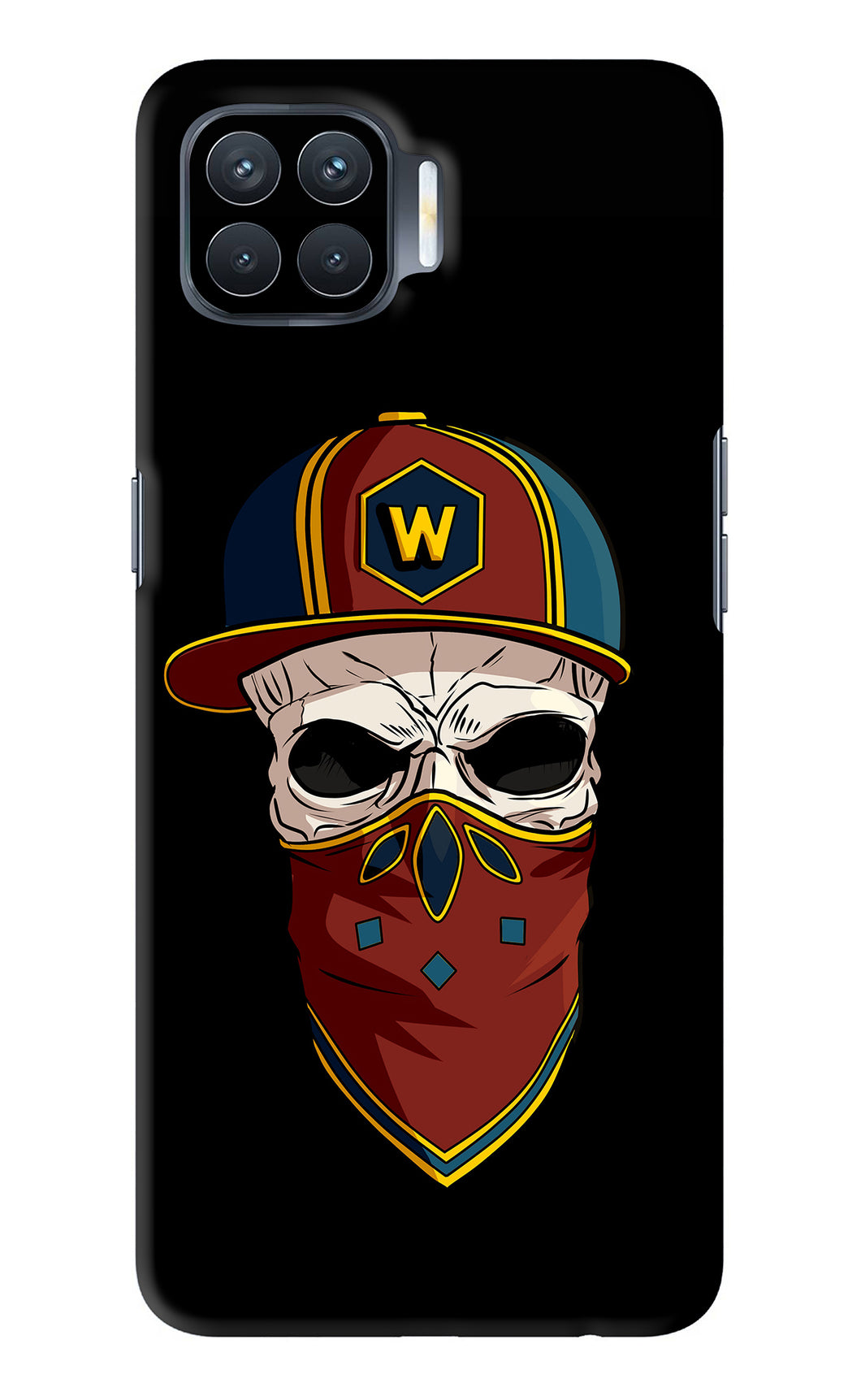 Skull Oppo F17 Pro Back Skin Wrap
