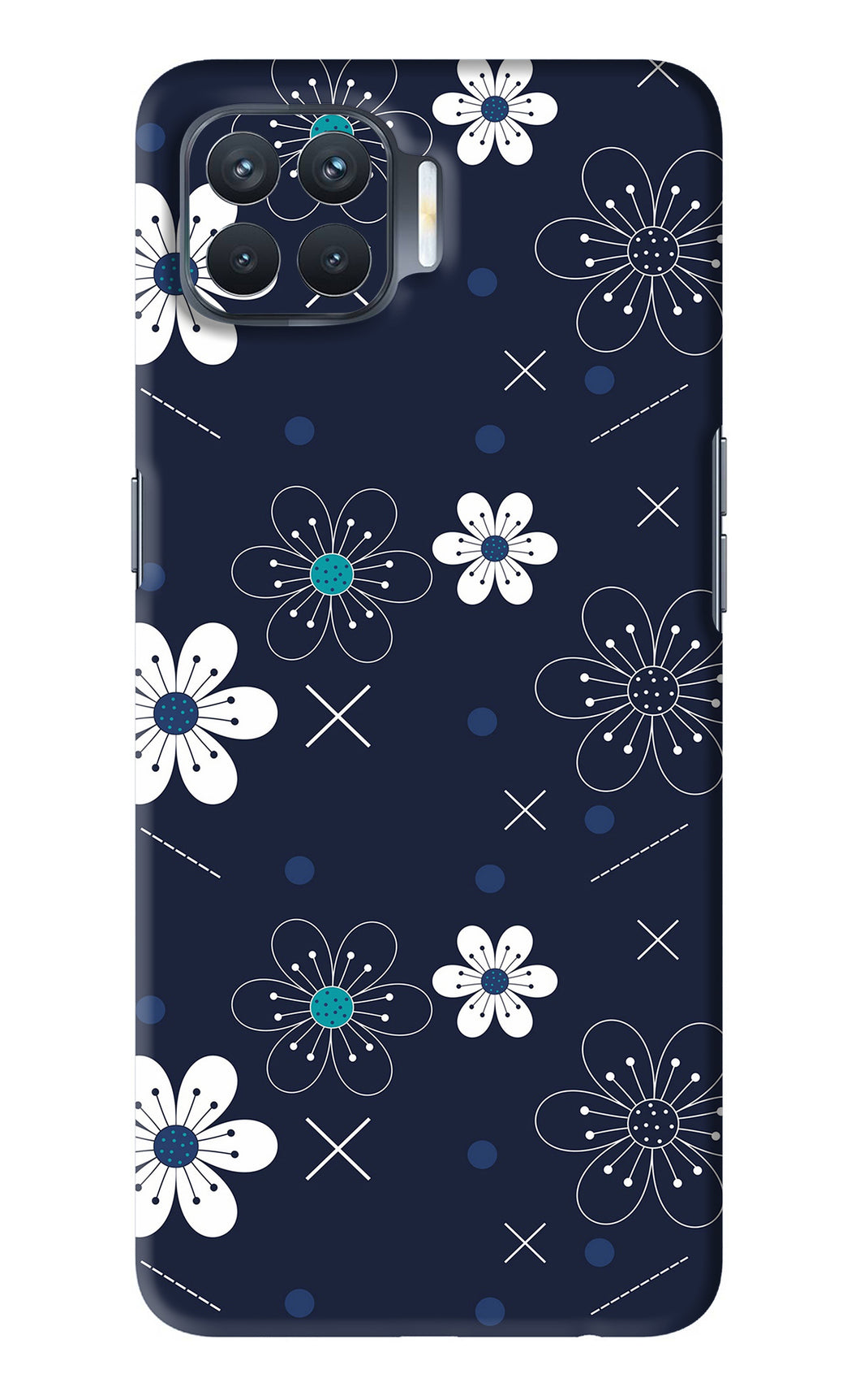 Flowers 4 Oppo F17 Pro Back Skin Wrap