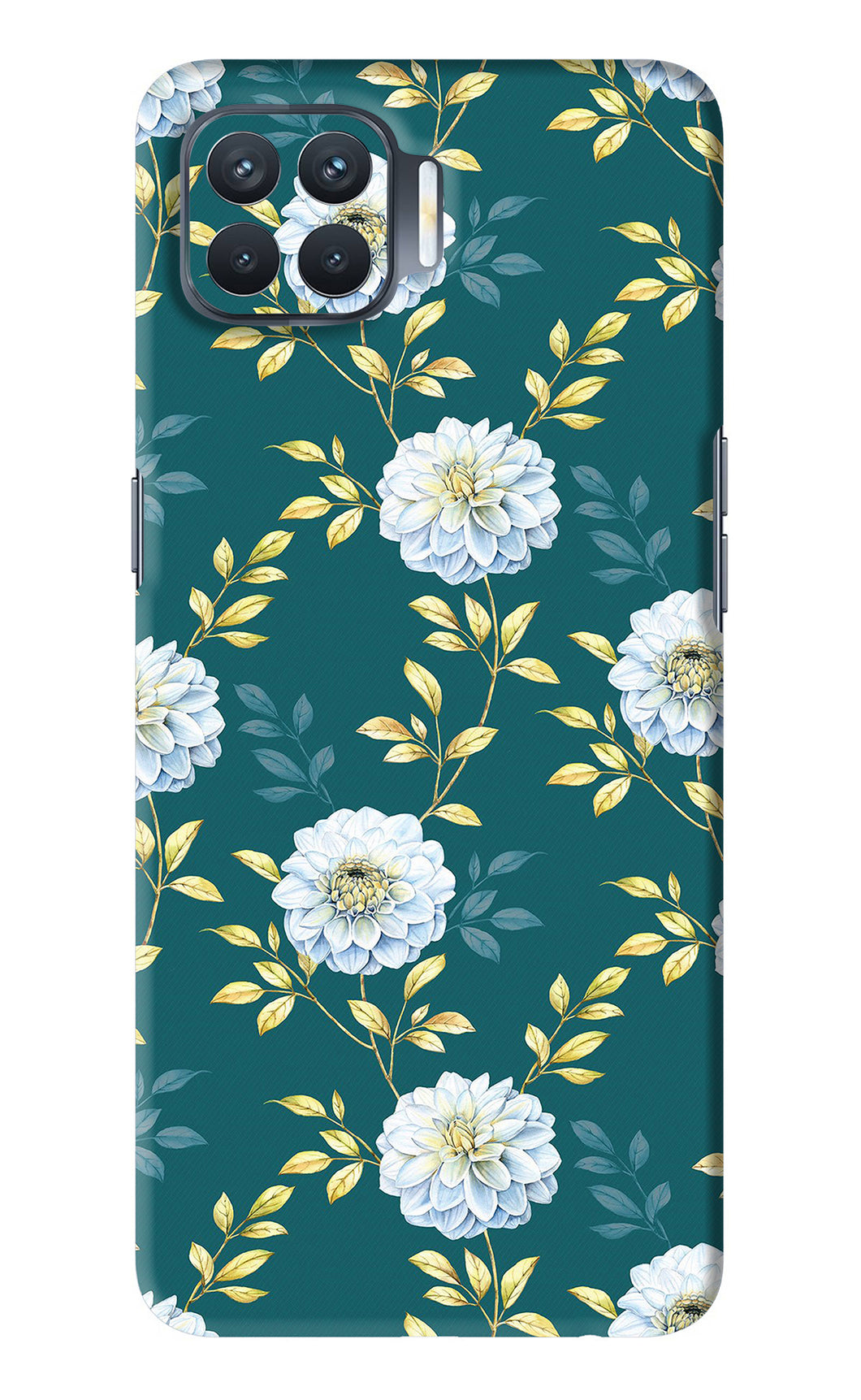 Flowers 5 Oppo F17 Pro Back Skin Wrap