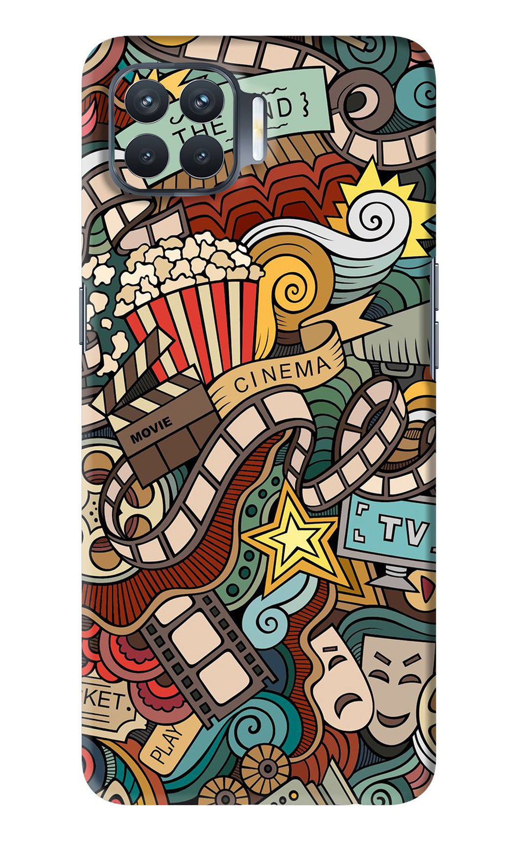 Cinema Abstract Oppo F17 Pro Back Skin Wrap