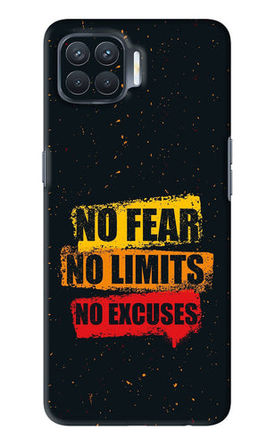 No Fear No Limits No Excuses Oppo F17 Pro Back Skin Wrap