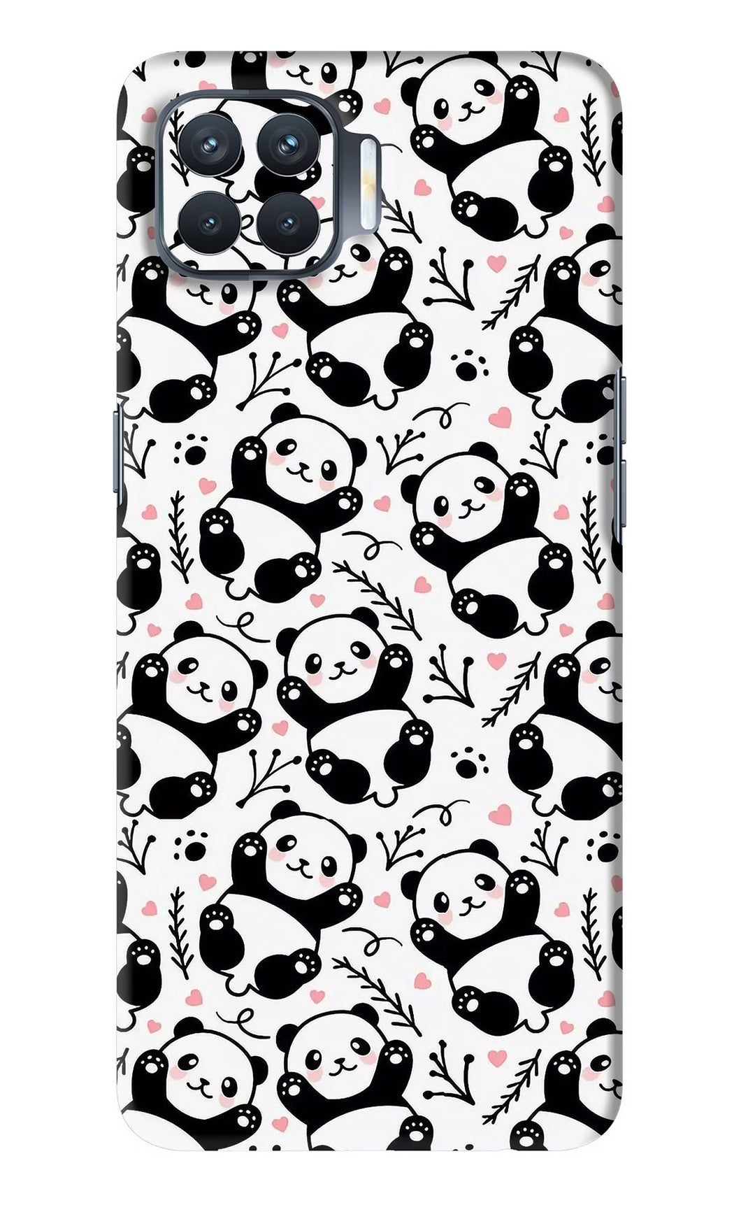 Cute Panda Oppo F17 Pro Back Skin Wrap