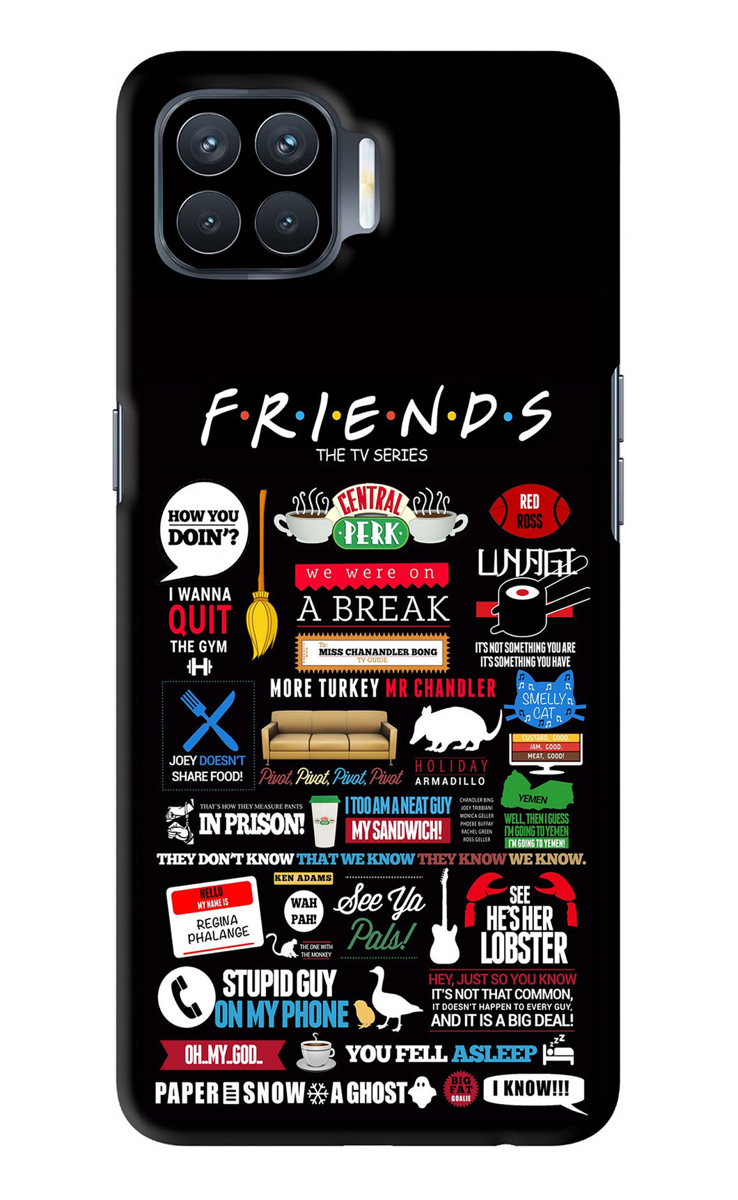 FRIENDS Oppo F17 Pro Back Skin Wrap