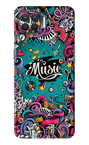 Music Graffiti Oppo F17 Pro Back Skin Wrap