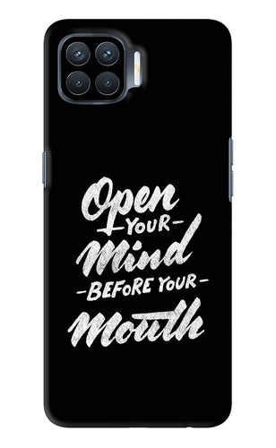 Open Your Mind Before Your Mouth Oppo F17 Pro Back Skin Wrap