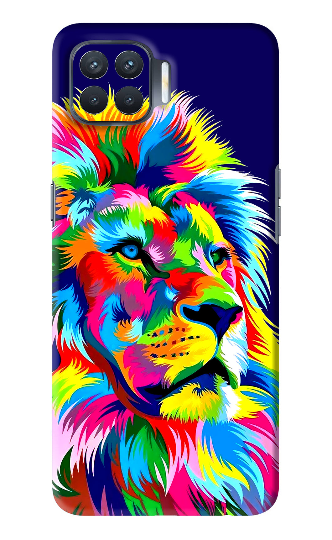 Vector Art Lion Oppo F17 Pro Back Skin Wrap