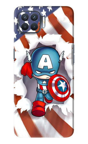 Captain America Oppo F17 Pro Back Skin Wrap