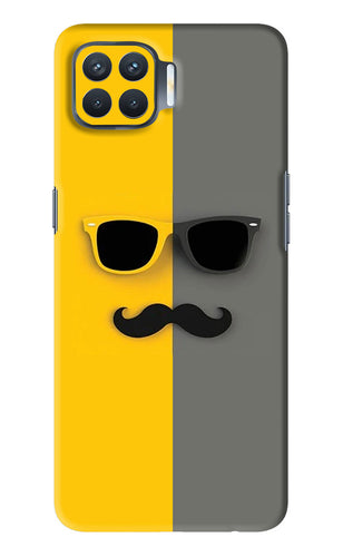 Sunglasses with Mustache Oppo F17 Pro Back Skin Wrap