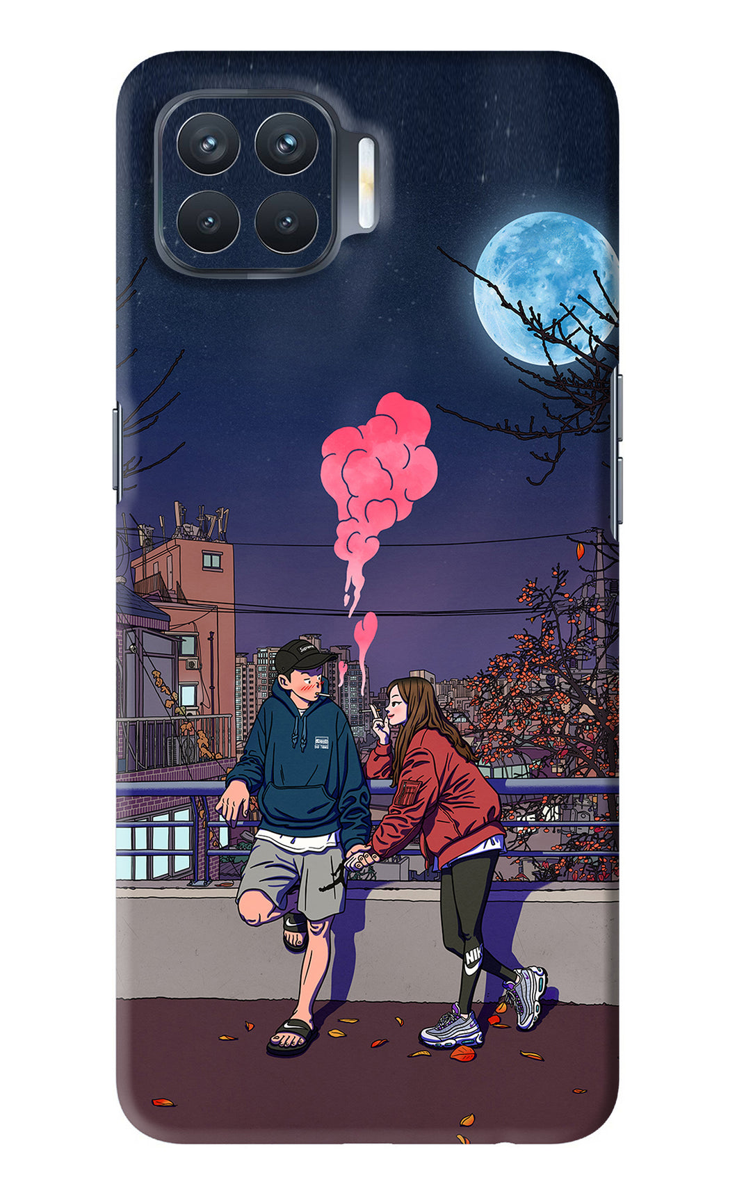 Chilling Couple Oppo F17 Pro Back Skin Wrap