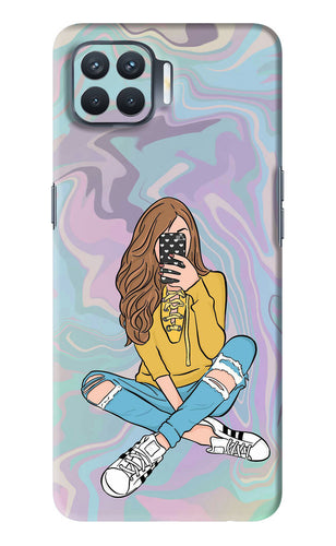 Selfie Girl Oppo F17 Pro Back Skin Wrap